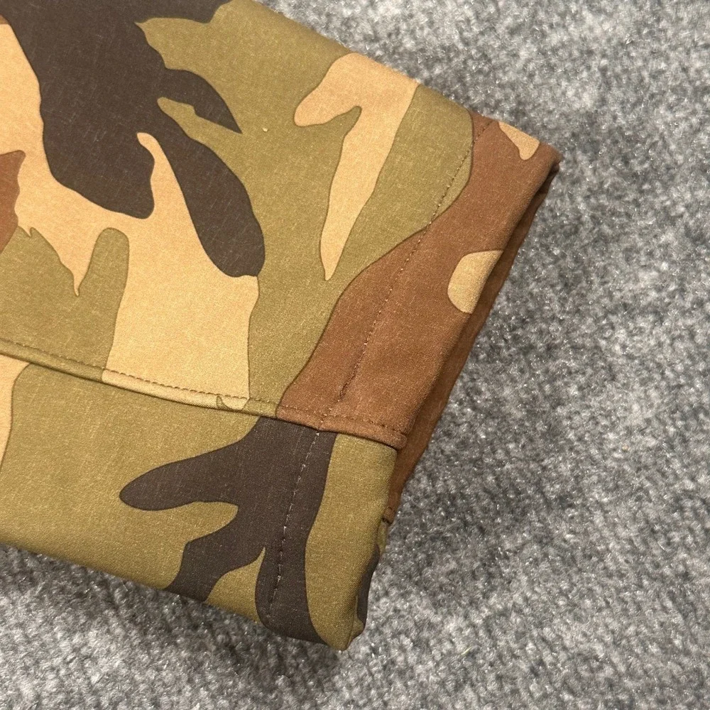 Polo Ralph Lauren Mens Camo Softshell Fleece Lined Jacket Full Zip Large Altered